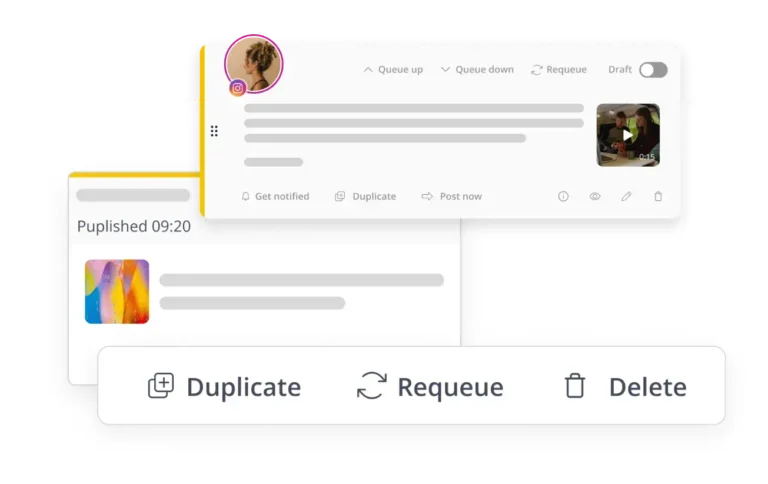 SocialBee feature for resharing posts