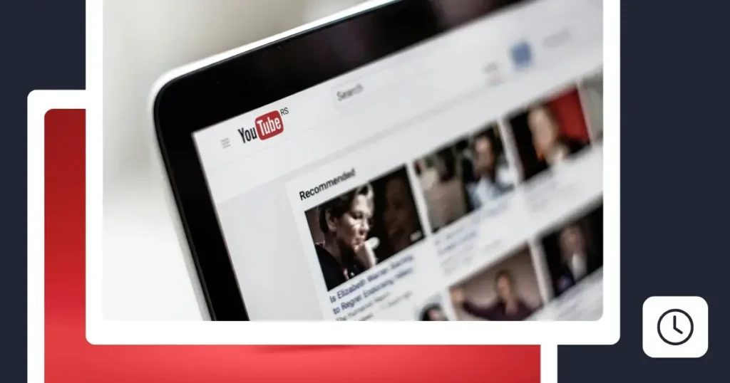 Laptop screen showing the YouTube homepage with recommended videos, representing using a YouTube scheduler to plan uploads.