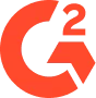 G2 logo with bold red “G2” lettering and star element