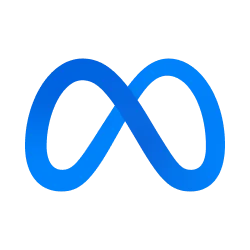 Meta logo with blue infinity symbol