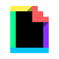 Giphy logo with multicolor rectangular frame icon