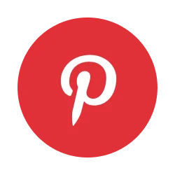 Pinterest logo with white “P” on red circle