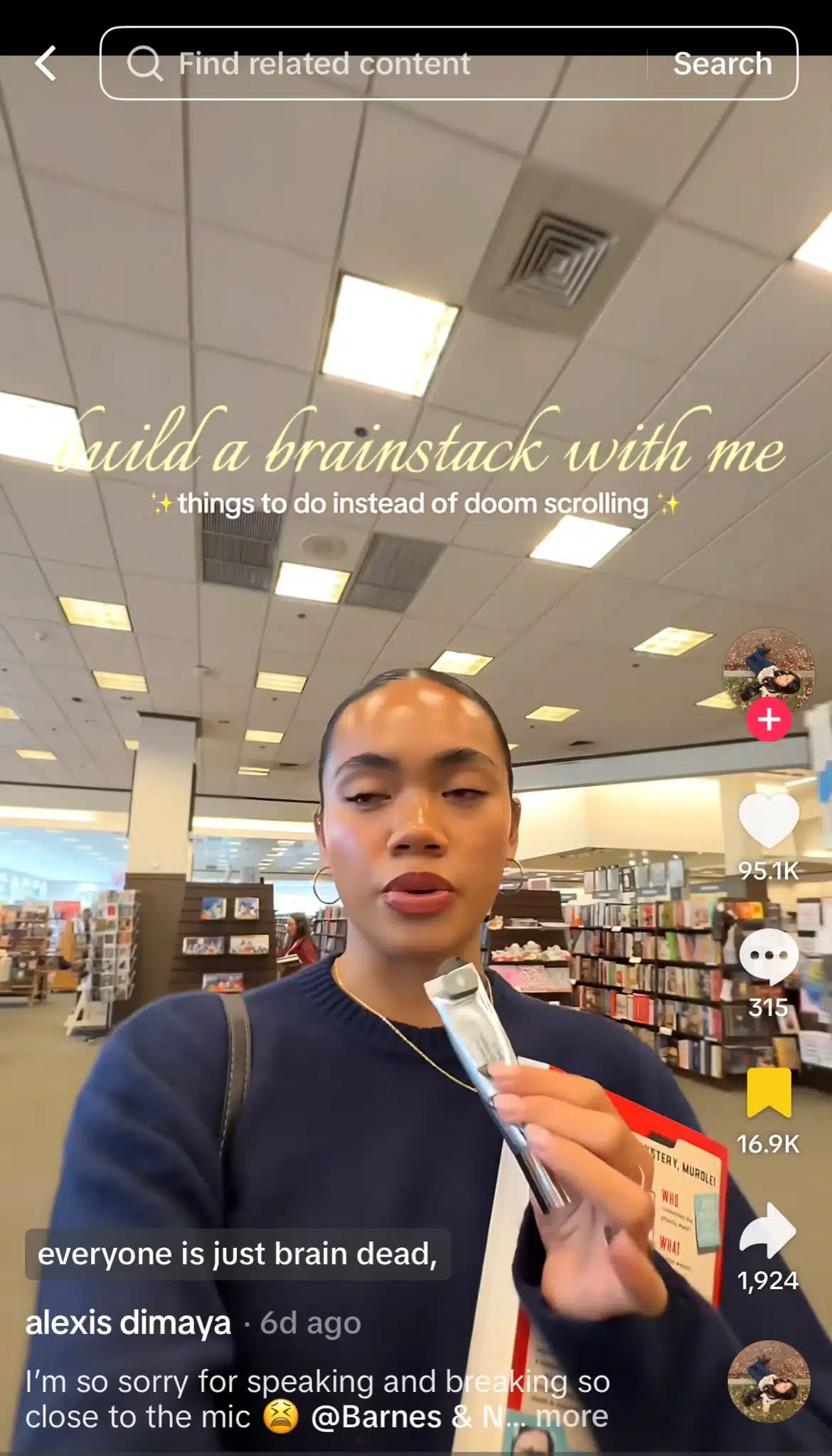 TikTok photo carousel from @Randomthoughts showing a woman and a young girl dressed in a Harry Potter costume at a studio exhibit. Text reads “I’m so sorry... I actually had brown hair..” as part of a trend where each slide reveals corrections to an earlier photo.